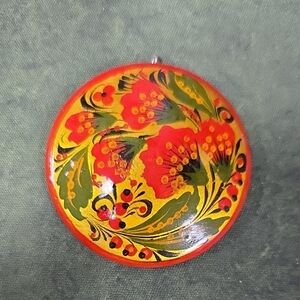 Russian Khokhloma Pendant